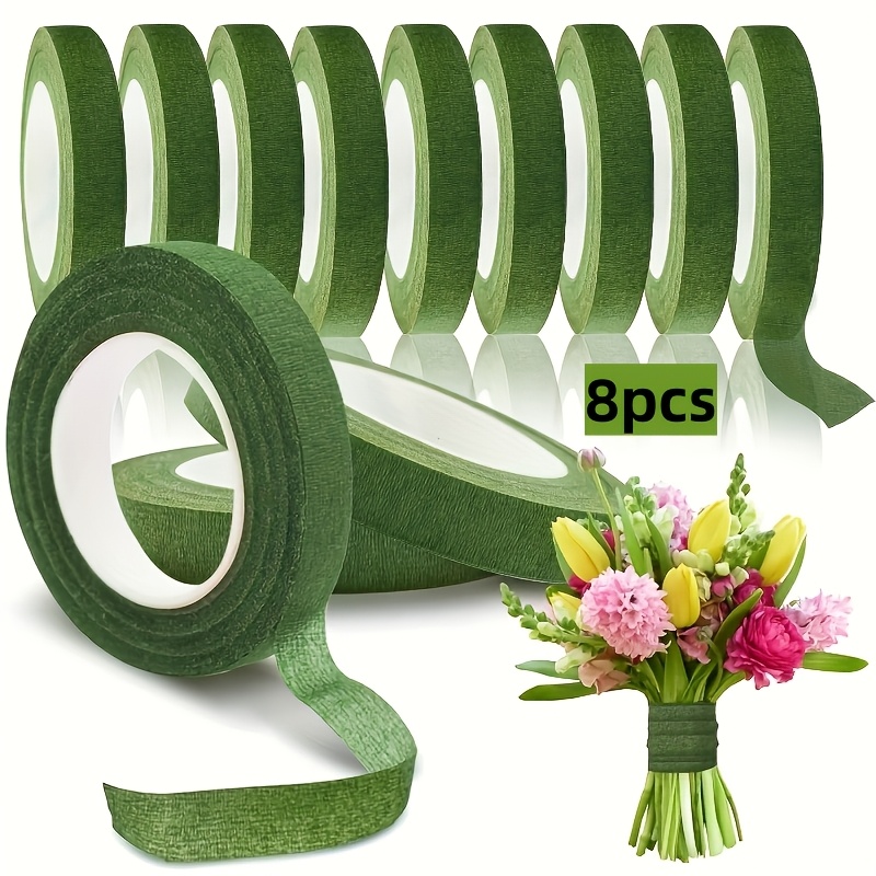Floral Tape Green - 1. 8Pcs Green Self-adhesive Floral Tape
