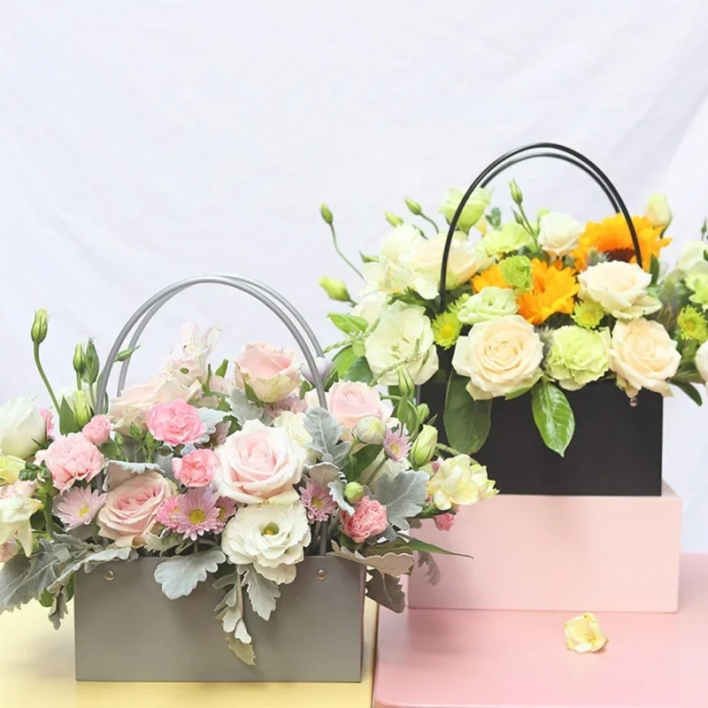Flower Paper Box Bucket PVC Fl - Florist Supply Buckets ulasan dan harga