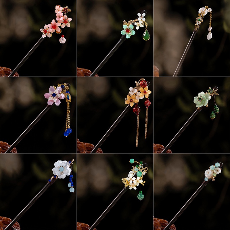 1Pc Wooden Hairpin Headdress f - Florist Supplies ulasan dan harga
