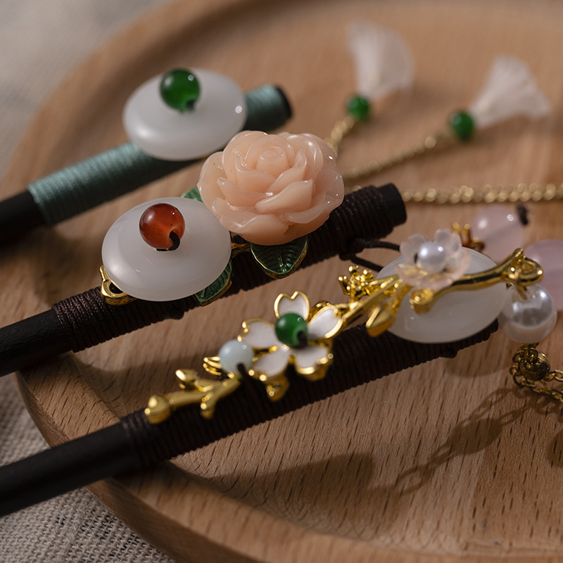 1Pc Wooden Hairpin Headdress f - Florist Supplies ulasan dan harga