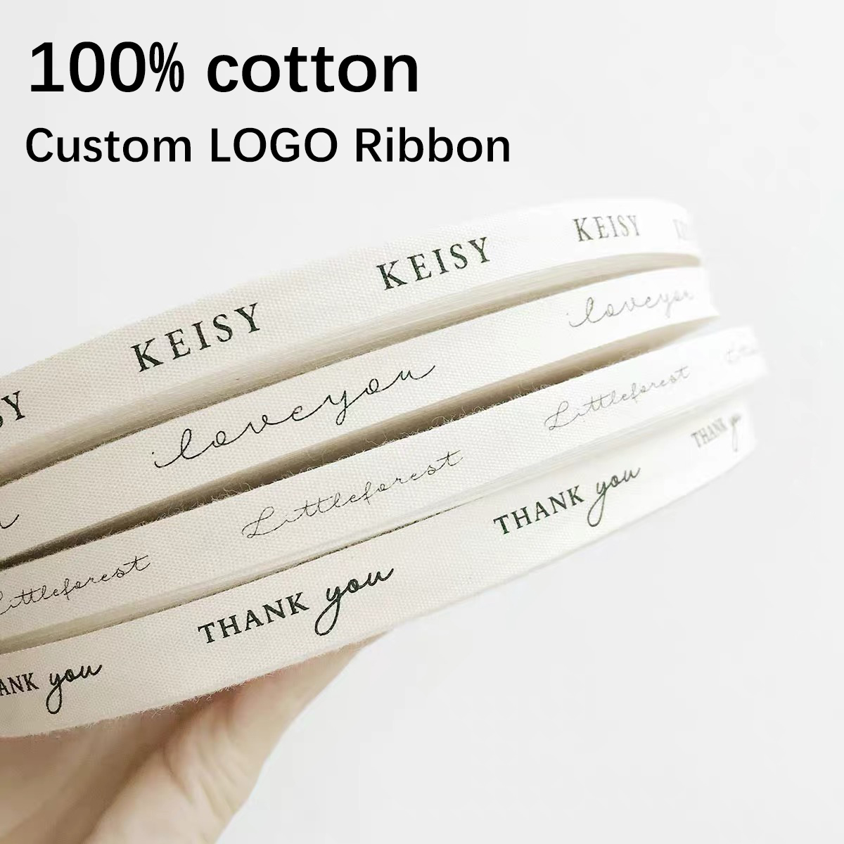 Custom Logo Cotton Ribbon for  - Florist Supply Ribbon ulasan dan harga