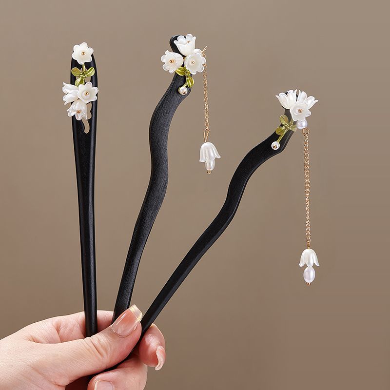 Wooden Flower Hairpin Vintage  - Florist Supplies ulasan dan harga