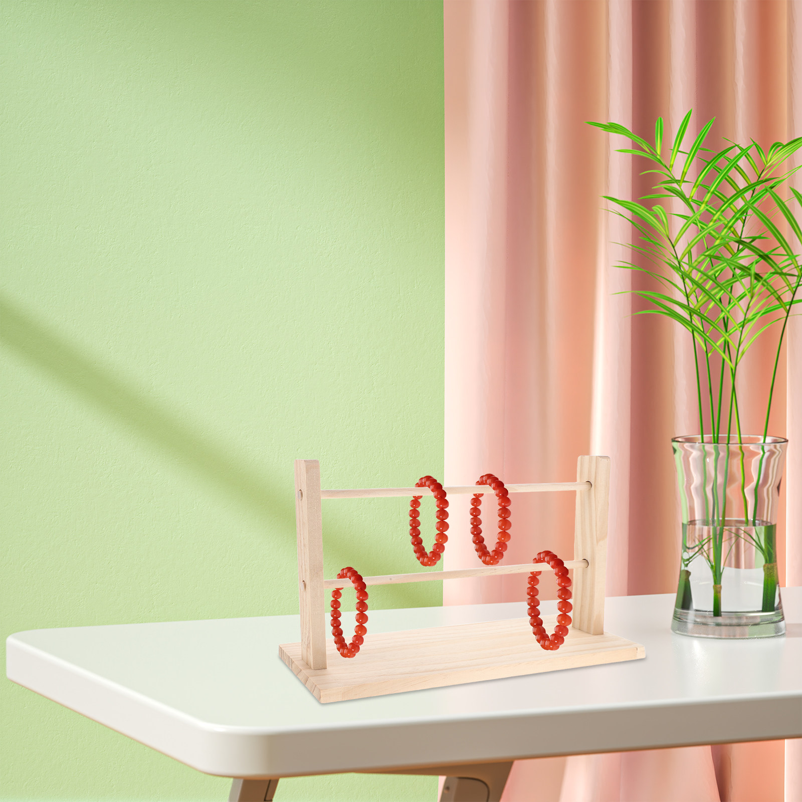 Wooden Ribbon Organizer Stand  - Natural Florist Supply ulasan dan harga