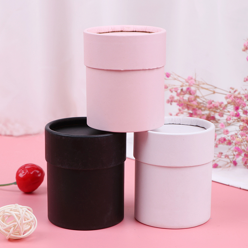 Round Flower Paper Box With Li - Florist Supply Buckets ulasan dan harga