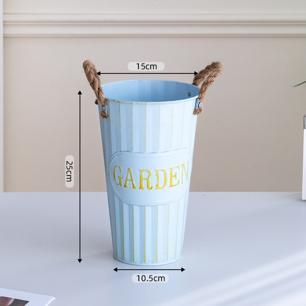 Pastoral Iron Plant Pot Decora - Florist Supply Buckets ulasan dan harga