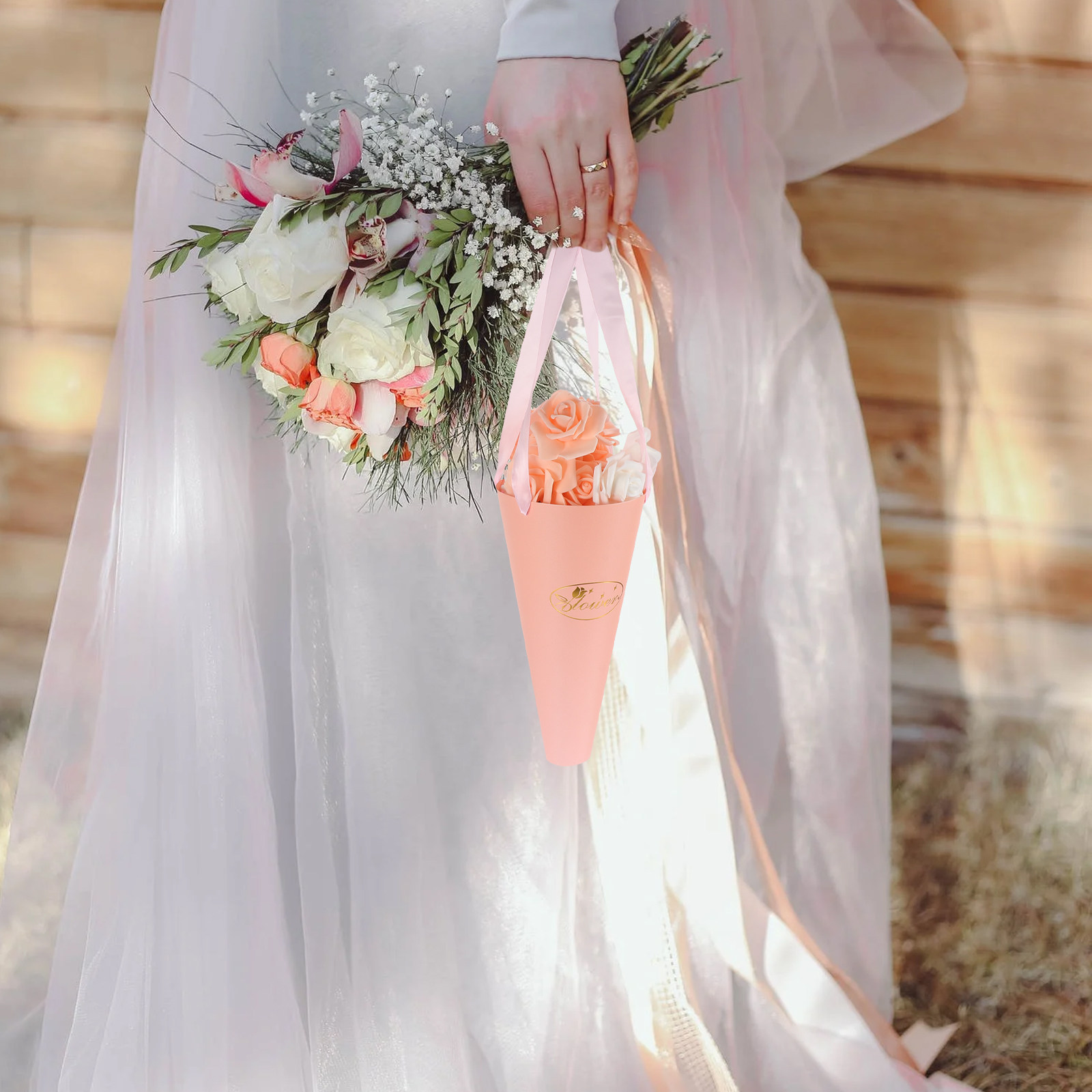 6Pcs Flower Bouquet Bags Chic  - Florist Supply Buckets ulasan dan harga