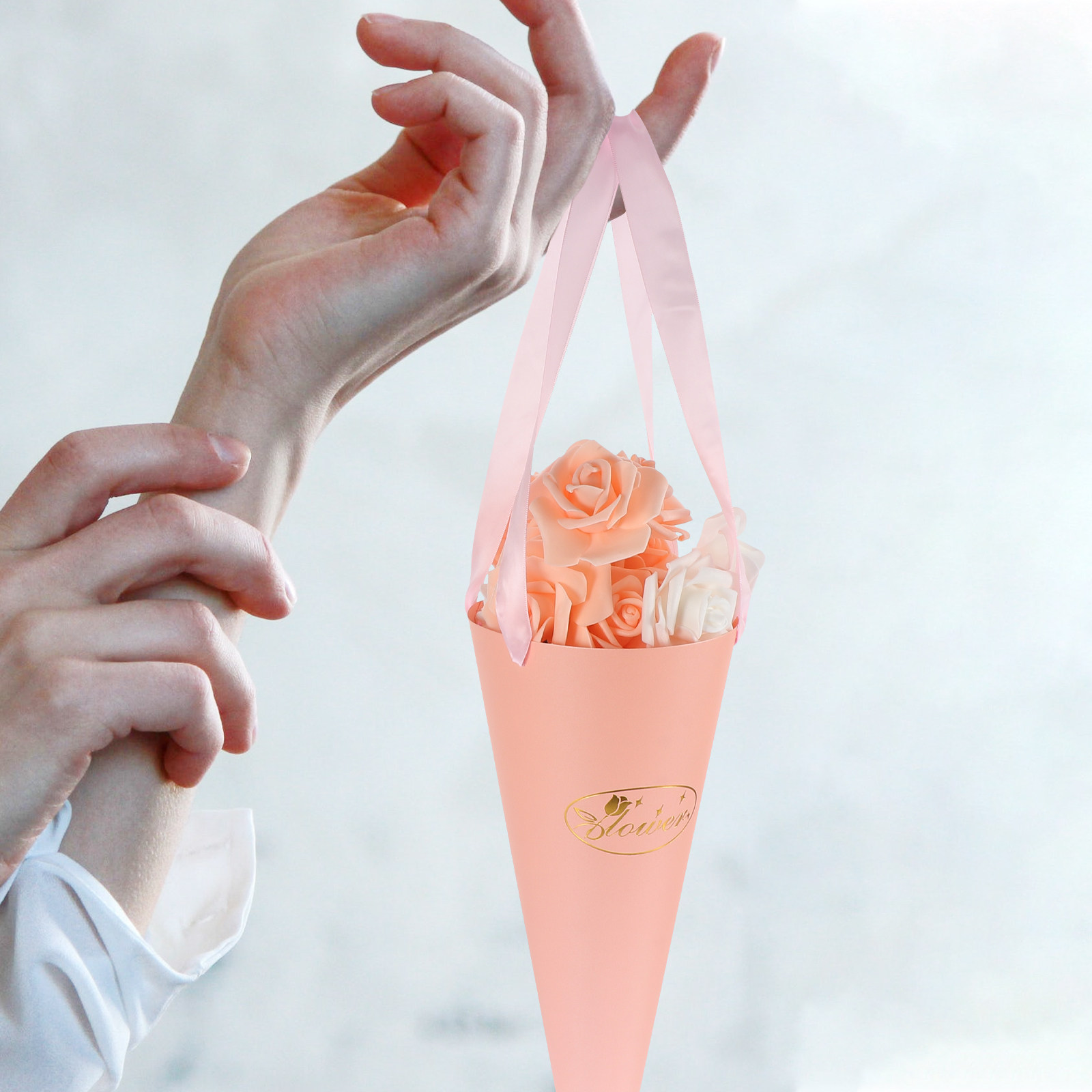 6Pcs Flower Bouquet Bags Chic  - Florist Supply Buckets ulasan dan harga