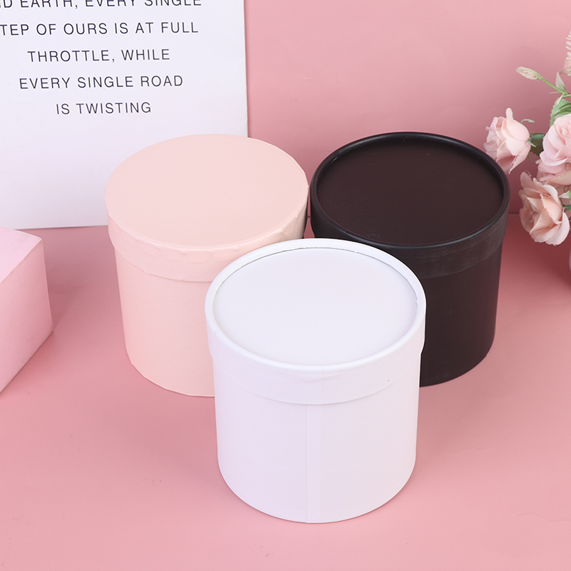1PC Round Flower Paper Gift Bo - Florist Supply Buckets ulasan dan harga