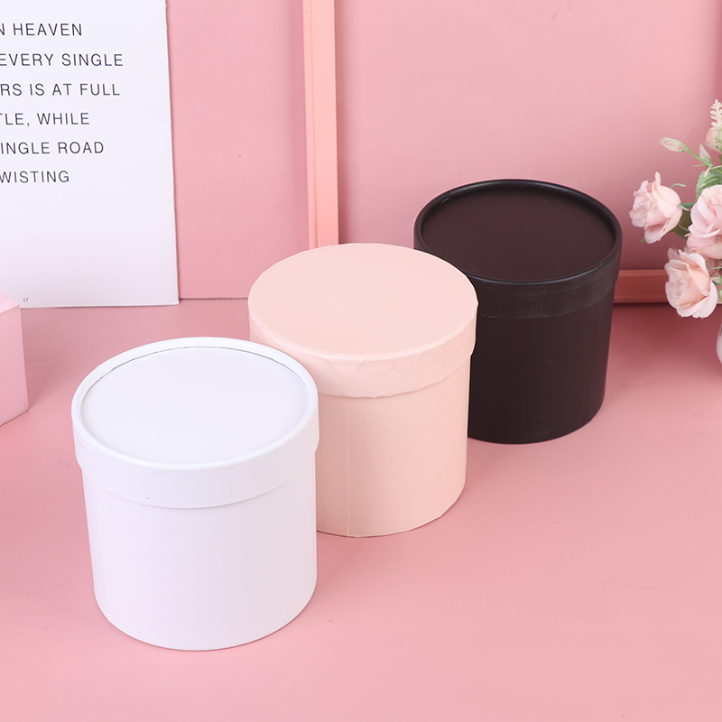 1PC Round Flower Paper Gift Bo - Florist Supply Buckets ulasan dan harga